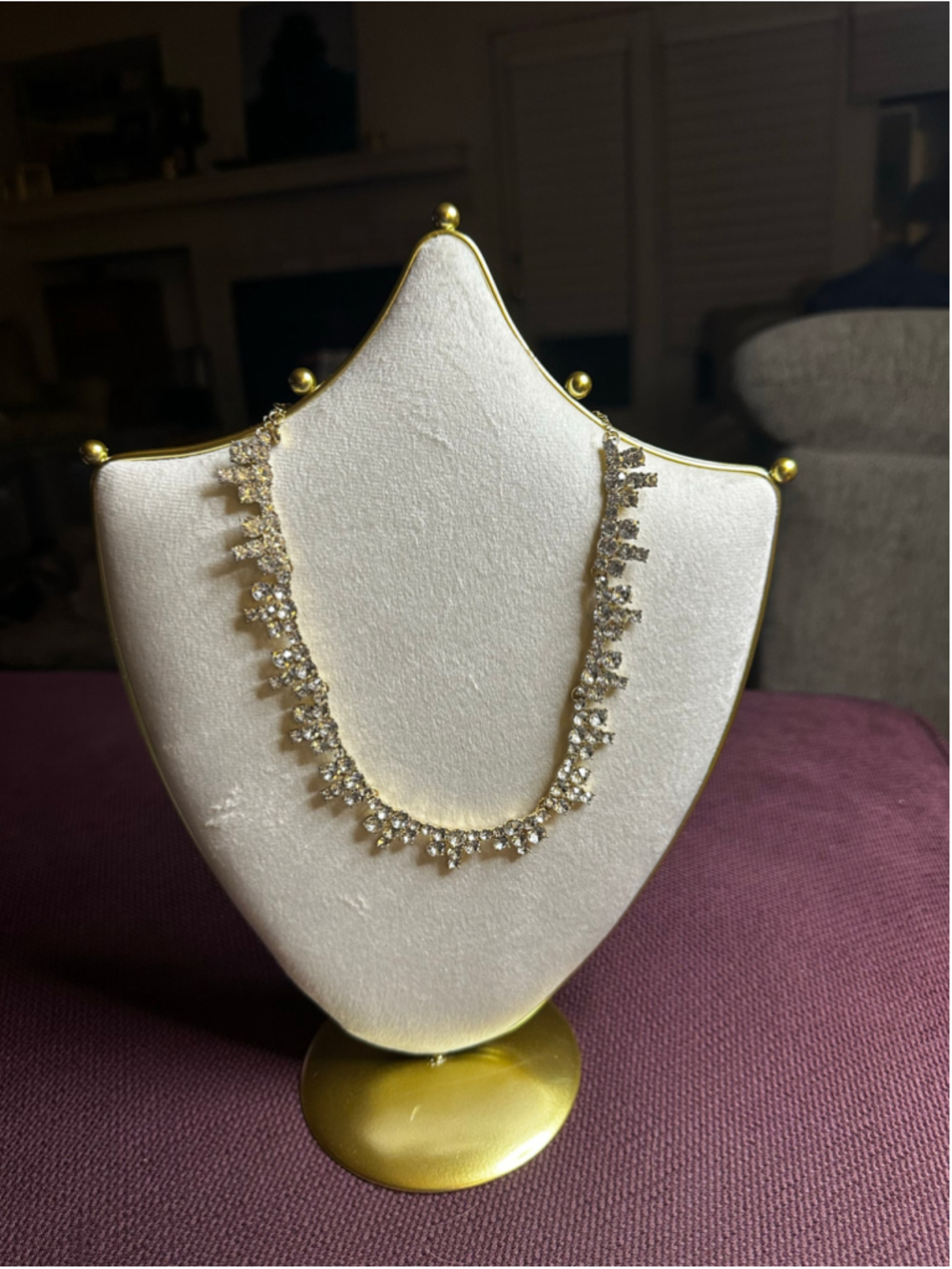BaubleBar Gold and Clear Crystal Necklace